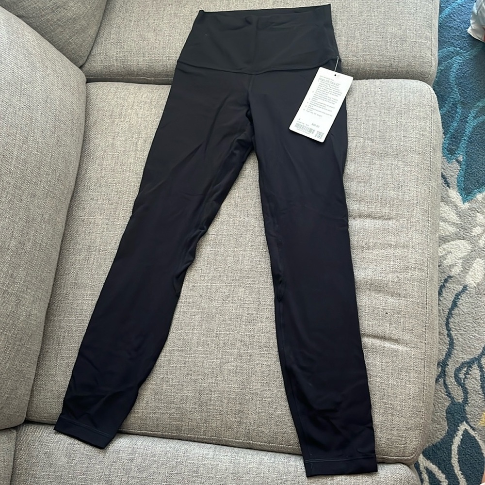 F45 branded Lululemon Align leggings, 25”